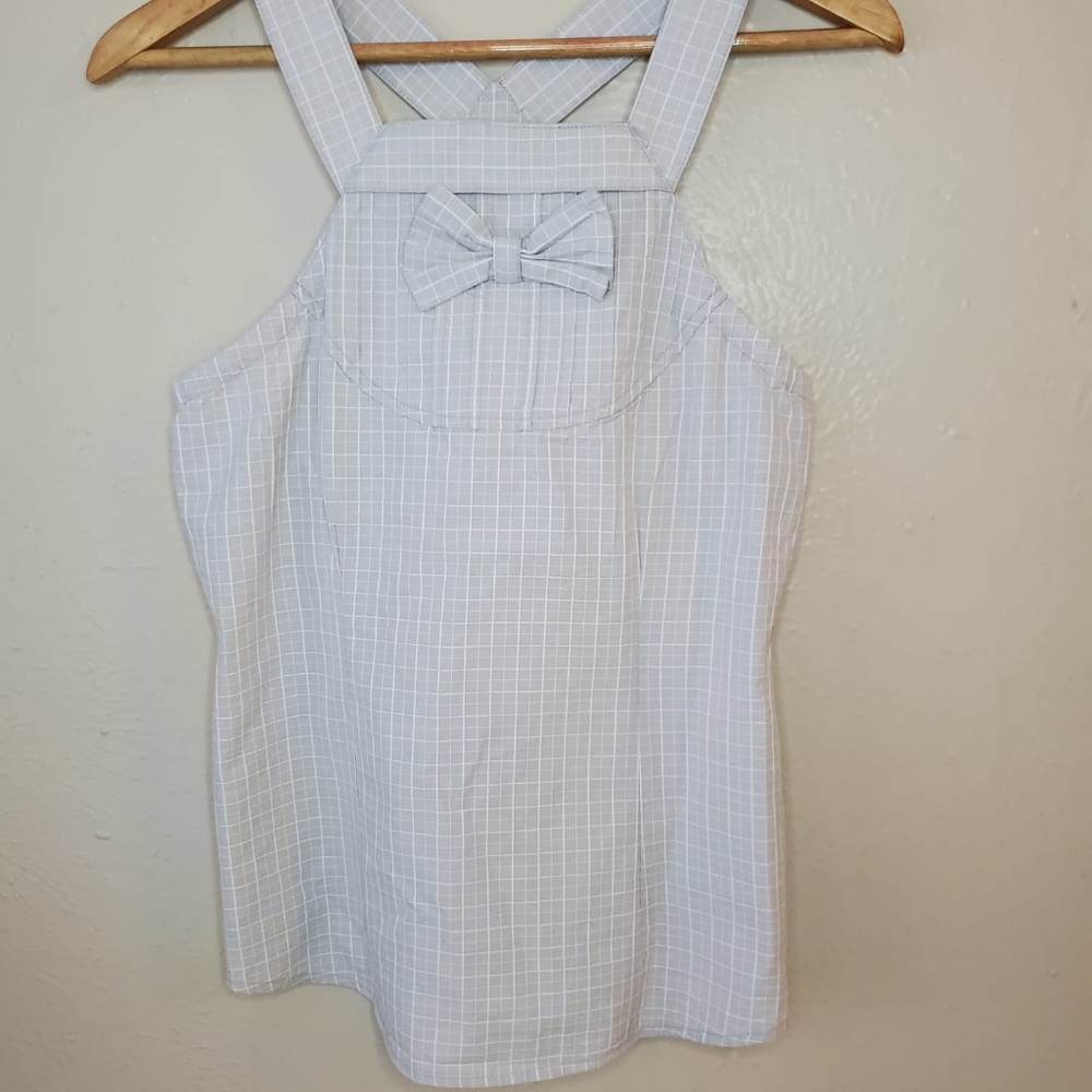 Tulle Top Overall Style Blouse